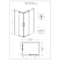 Душевой уголок Grossman Cosmo GR-1120 120x90 прямоугольный, правый