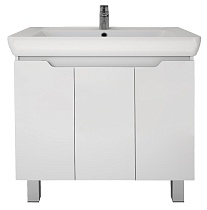 Мебель для ванной Dreja Q Plus 80 см с дверцами, белый с ножками