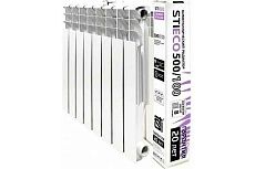 Биметаллический радиатор секционный STI ECO RUS BM 500/100 12 секций (цвет - белый), D220-00284