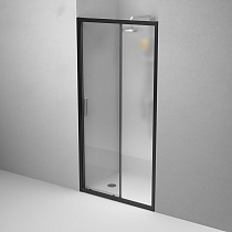 Душевая дверь Am.Pm Gem 100x195 прозрачное/матовое стекло, черный