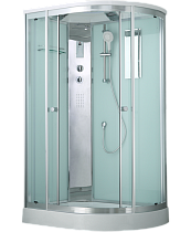 Душевая кабина Timo Comfort T-8802L 120x85, c г/м, матовые стекла (Fabric Glass), хром, L