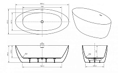 Акриловая ванна BelBagno BB707 186x88 см BB707-1860-880