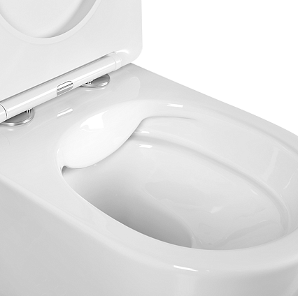 Подвесной унитаз SET Aquatek Европа-020 4в1, кнопка черный матовый