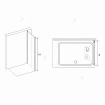 Боковая стенка RGW Z-12 80x185 хром, матовая