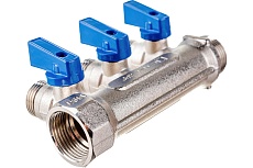 Коллектор СТМ 3 выхода, шаровой кран, наружная резьба, 3/4х1/2 C3MB3412