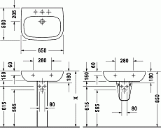 Раковина Duravit D-Code 65