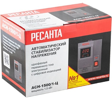 Стабилизатор напряжения однофазный Ресанта АСН 1500/1-Ц 63/6/3