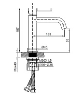 Смеситель для раковины Vincea Villa VBF-1VL1MB черный матовый