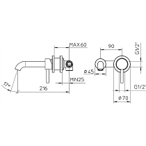 Смеситель для раковины Bossini Oki Z005302.030 хром