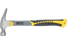 Молоток-гвоздодер FIT Профи фибергласовая усиленная 3-х цветная ручка, 29 мм, 450 гр. 44776