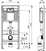 Инсталляция для унитаза TECE Base K440921 (4в1) с кнопкой смыва хром глянцевый