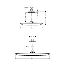 Верхний душ Hansgrohe PuraVida 27390400 хром/белый