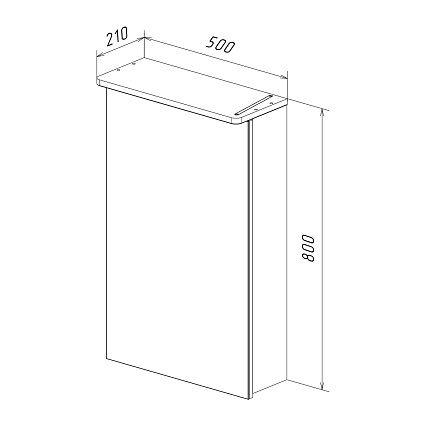 Зеркальный шкаф Lemark Zenon 50x80 LM50ZS-Z с подсветкой, белый глянец