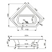 Акриловая ванна VagnerPlast Cavallo corner 140x140 см