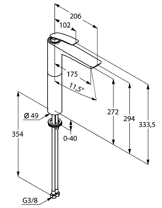 Смеситель для раковины Kludi Balance 522989175