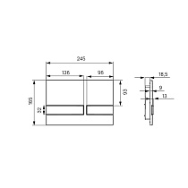 Кнопка смыва Iddis Unifix UNI06MBi77 матовый черный