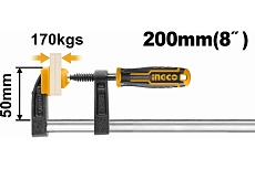 F-образная струбцина Ingco 50x200 мм HFC020502