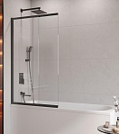 Шторка для ванны Cezares SLIDER-FIX-VF-11-90/150-C-NERO 90x150 прозрачная, черный матовый