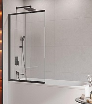 Шторка для ванны Cezares SLIDER-FIX-VF-11-90/150-C-NERO 90x150 прозрачная, черный матовый