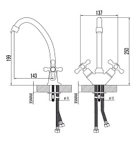 Смеситель для кухни Lemark Standard LM2104C