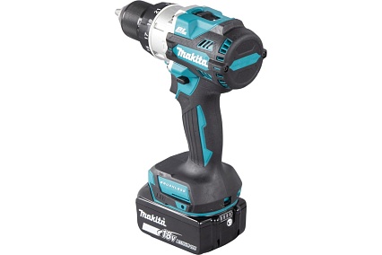 Ударная аккумуляторная дрель-шуруповерт Makita LXT BL 18 В, 13 мм, 125/65 Нм, 2x5.0 Ач, ЗУ, Makpac DHP486RTJ
