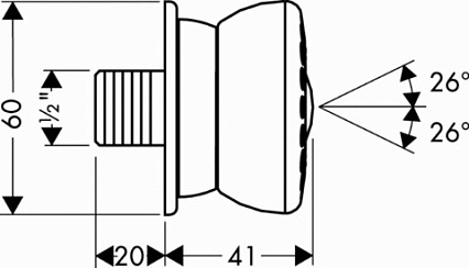 Форсунка Hansgrohe Bodyvette 28466000