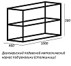 Металлический каркас с раковиной Cezares Cadro 100 см подвесной, двухъярусный