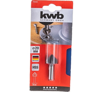 Зенкер по металлу (20 мм; хвостовик 8 мм) KWB 7045-40