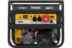 Генератор бензиновый Denzel PS 80 E-3, 6.6 кВт, 400 В, 25 л, электростартер 946954