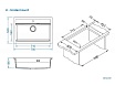 Кухонная мойка Alveus Granital Atrox 40 1140446 79 см серый