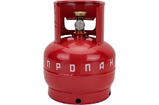 Баллон пропан 5 л бытовой с вентилем ВБК НЗГА с предохранительным клапаном Спец СВ-БАЛ5ВБКН