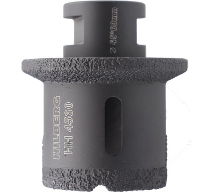 Коронка-фреза алмазная по плитке Hilberg 45-60 мм Super Hard М14 HH4560