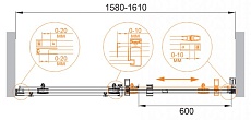 Душевая дверь Cezares Stylus STYLUS-O-M-BF-1-160-C-Cr 160x195 прозрачная