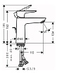 Смеситель для раковины Hansgrohe Talis E 71710990 с донным клапаном, золото