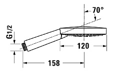 Ручной душ Duravit UV0650011000, 120 мм