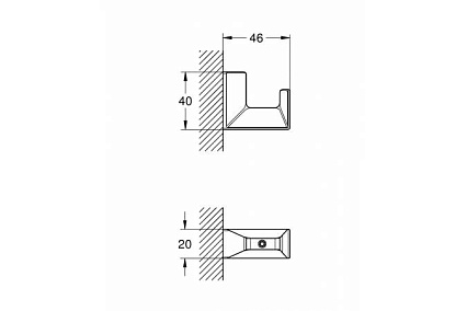 Крючок Grohe Selection Cube 40782000