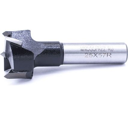 Сверло чашечное четырехзаходное по дереву FT120112R (25х57 мм; хв-к 10 мм; правое вращение) МНОГОФРЕЗ 6601