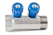 Коллектор с регулировочными вентилями PROFACTOR в/н 1" х 2 вых 1/2"нар PF MV 269.2
