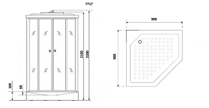 Душевая кабина Niagara Luxe NG-7717W 100x100 белый