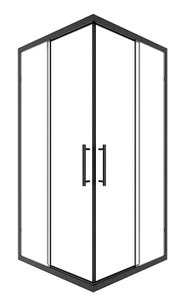 Душевой уголок Timo TKSS-90/03C-8 90x90 прозрачный, черный