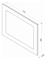 Зеркало Континент Vintage Led 92x71 см с подсветкой, золото ЗЛП27