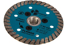 Диск алмазный отрезной Турбо с фланцем Grand hot press (80 мм; М14) TRIO-DIAMOND FHQ445