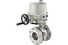 Шаровой кран DN.ru кшфп.316.200 ду65 ру16 электропривод гз-оф-110/11м 380в D160-04876