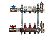 Коллектор из нержавеющей стали в сборе с расходомерами STOUT 3 выхода SMS 0907 000003