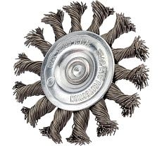 Щетка крученая плоская 75 мм для дрели Дело Техники 272075