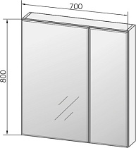 Зеркальный шкаф Marka One Mix 70 см У37179