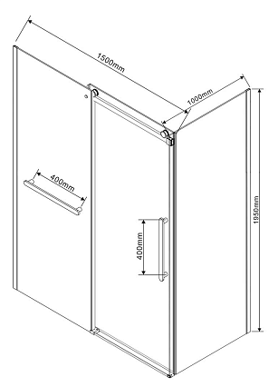 Душевой уголок Vincea Como Soft VSR-1CS1015CLB 150x100 черный, прозрачный