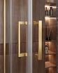 Душевой уголок Cezares MOLVENO-AH-21-90+20-C-BORO-IV 110x90 прозрачный, брашированное золото