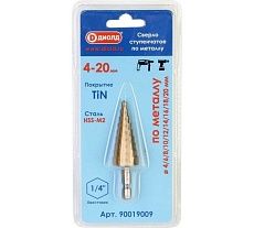 Сверло ступенчатое по металлу 4-20 мм, HSS-TiN Диолд 90019009