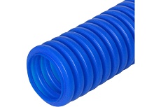 Гофрированная труба Промрукав ПНД защитная для МПТ пешель синяя д32/24.3 25м PR02.0097
